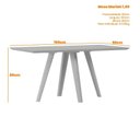 Ver imagem 3 de Mesa Jantar Mariah 160x90 Ype/off White - Nc