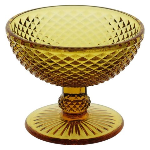 Jogo de 6 Taças de Vidro Âmbar Decoração Jantar