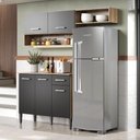 Ver mais imagens de Armário Cozinha Compacta Arizona Tiny Carraro - Carvalho/preto Carvalho/preto