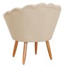 Poltrona Decorativa para Sala de Estar Charm Suede Bege - Montanaris Decor MD MONTANARIS DECOR - 6