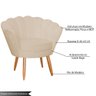 Poltrona Decorativa para Sala de Estar Charm Suede Bege - Montanaris Decor MD MONTANARIS DECOR - 3