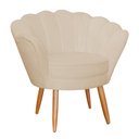 Ver imagem 1 de Poltrona Decorativa para Sala de Estar Charm Suede Bege - Montanaris Decor MD MONTANARIS DECOR