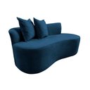 Ver imagem 2 de Namoradeira Sofá Feijão Hana Orgânica Bouclé Azul Marinho