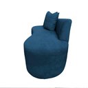 Ver imagem 3 de Namoradeira Sofá Feijão Hana Orgânica Bouclé Azul Marinho
