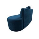 Ver imagem 4 de Namoradeira Sofá Feijão Hana Orgânica Bouclé Azul Marinho
