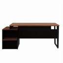 Ver imagem 5 de Mesa para Escritório Yaris YAR1565 150x65cm Marrom/Preto com Gaveteiro e Chave