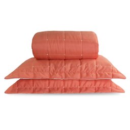 Cobre Leito Royalle King 3 peças: Coral - 1 Cobre Leito Royalle King 3 peças: Coral - 1