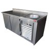Balcão Refrigerado Aço Inox com Pia 1,80 metros - 1