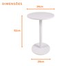 Mesa Lateral de Apoio Branca em Mdf Redonda 34cm para Decorar Salas Quartos Consultórios - 2