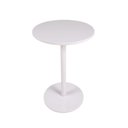 Ver imagem 1 de Mesa Lateral de Apoio e Canto Redonda para Decorar Salas Quartos Consultórios Branca em Mdf 34cm