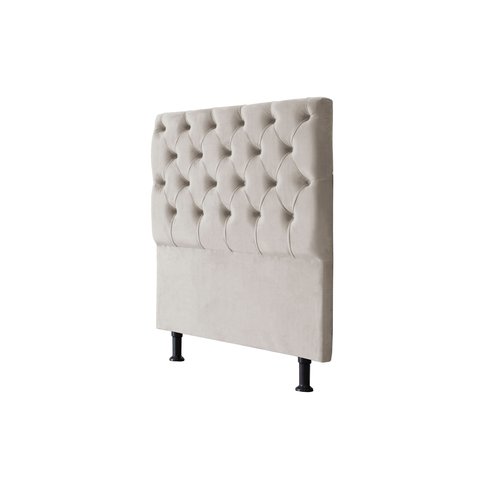 Cabeceira de Cama Box Solteiro 88 Cm Versalite Suede Veludo Bege