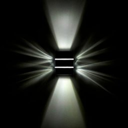 3 Arandela Externa Preta 2 Fachos Abertos Com 2 Aletas Ali76 - 1 3 Arandela Externa Preta 2 Fachos Abertos Com 2 Aletas Ali76 - 1