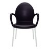 Cadeira Tramontina Grace Empilhável Preto em Polipropileno Pés Alumínio - 3