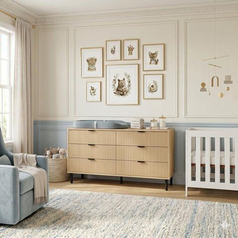 Cômoda Infantil Dm-240 6 Gavetas MDF-MDP Amadeirado Ditália Móveis
