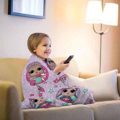 Manta Fleece de Sofá Estampada Lol Surprise Infantil Lepper