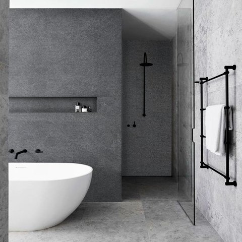 Papel de Parede Lavavel para Banheiro Cozinha Revestimento Silestone Grafite Tacolado 0,58 X 1,00m