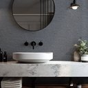 Ver imagem 4 de Papel de Parede Lavavel para Banheiro Cozinha Revestimento Silestone Grafite Tacolado 0,58 X 1,00m