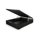 Ver imagem 1 de Cama Box Baú Inteiriço Casal Premium 138x188x040 Corino Preto - Corino Preto