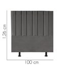 Ver imagem 2 de Cabeceira Estofada Carla 100cm Solteiro para Cama Box Quarto Suede Cinza Escuro Grafite Gat Magazine
