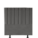 Ver imagem 1 de Cabeceira Estofada Carla 100cm Solteiro para Cama Box Quarto Suede Cinza Escuro Grafite Gat Magazine