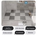 Ver imagem 2 de 16 Tapete Flexível Antiderrapante 30x30 Box Banheiro Piscina:PRETO E BRANCO