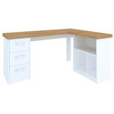 Ver imagem 1 de Mesa para Escritório Escrivaninha Home Office Mali A02 Olmo Branco - Lyam Decor