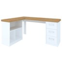 Ver imagem 3 de Mesa para Escritório Escrivaninha Home Office Mali A02 Olmo Branco - Lyam Decor