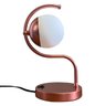Abajur Luminária de Mesa Quarto Curvado com Globo Vidro Fosco 10cm + Lâmpada - 2