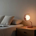 Ver imagem 2 de Abajur Luminaria de Mesa Moderno Curvado com Globo 10cm e Lâmpada Branco Quente Decoração Casa