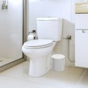 Ver mais imagens de Assento Vaso Sanitário Tampa Oval Soft Branco + Lixeira Branca 6l Redondo com Tampa