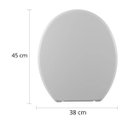 Ver imagem 7 de Assento Vaso Sanitário Tampa Oval Soft Branco + Lixeira Branca 6l Redondo com Tampa