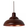Pendente Industrial Vintage Retro E27 36x22cm Marrom Detalhes Cobre - 1