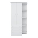 Ver imagem 4 de Guarda-roupa Doce Sonho Branco 2 Portas 3 Gavetas com Cantoneira Acoplada - Qmovi 825-5