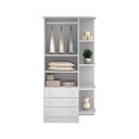 Ver imagem 3 de Guarda-roupa Doce Sonho Branco 2 Portas 3 Gavetas com Cantoneira Acoplada - Qmovi 825-5