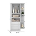 Ver imagem 2 de Guarda-roupa Doce Sonho Branco 2 Portas 3 Gavetas com Cantoneira Acoplada - Qmovi 825-5