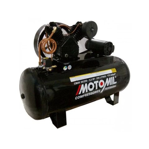 Compressor de Ar 20 Pés 250 Litros 175 Lbs CMAV 20/250 Trifásico 220/380V - Motomil