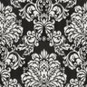 Adesivo em rolo Arabescos clássicos Preto e Branco 45x200 - Preto 45x200 cm - 1