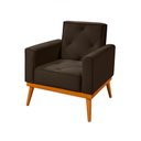 Ver imagem 3 de Kit Sofá Bari Retrátil Reclinável 1,90m Pillow + Poltrona Florença Sala Conforto Extra - Café Veludo