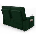 Ver imagem 6 de Poltrona Reclinável para Cinema Parma 2 Lugares Baú Usb Veludo Verde Fh1 - D'Rossi