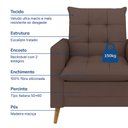 Ver imagem 3 de Poltrona Decorativa York com Puff –Veludo – Just Time