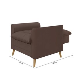 Poltrona Decorativa York C/ Puff em Veludojust Time - 7