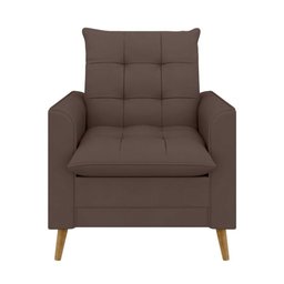 Poltrona Decorativa York C/ Puff em Veludojust Time - 2