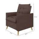 Ver imagem 5 de Poltrona Decorativa York com Puff –Veludo – Just Time