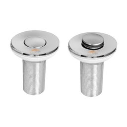 Válvula Click Lavatório Cuba Pia 7/8 Inox Veda Cheiro 30mm - 5 Válvula Click Lavatório Cuba Pia 7/8 Inox Veda Cheiro 30mm - 5