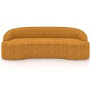 Ver imagem 5 de Sofá 4 Lugares Curvo Sala de Estar Living Lótus D02 Bouclê Mostarda 280cm Pb-03 - Lyam Decor
