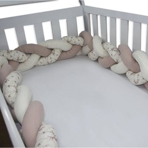 Protetor de Trança para Mini Berço 2,80 Mts - Floral Ferrugem