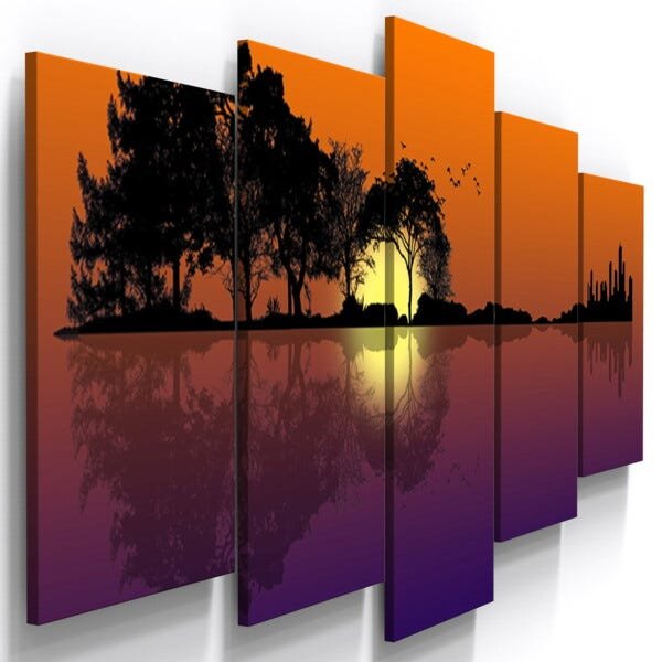 Quadros Decorativos Violão Paisagem Quarto - 1