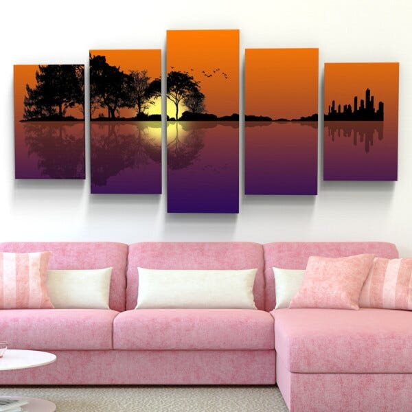 Quadros Decorativos Violão Paisagem Quarto - 2