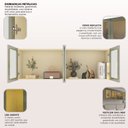 Ver imagem 6 de Módulo Aéreo 4 Portas com Vidro Reflecta e LED 100% MDF Concept Bege/Off White