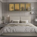 Ver imagem 1 de Módulo Aéreo 4 Portas com Vidro Reflecta e LED 100% MDF Concept Bege/Off White